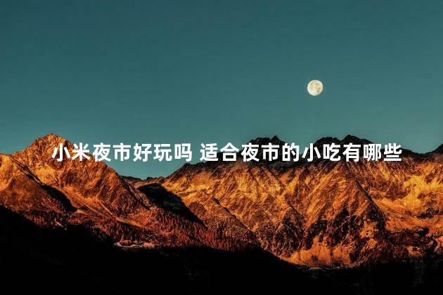 小米夜市好玩吗 适合夜市的小吃有哪些